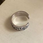 Moon & Stars Thick Wide Band Toe Ring Silver Photo 2