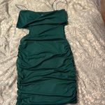 Oh Polly  Cut Out Ruched Green Mini Dress Photo 0