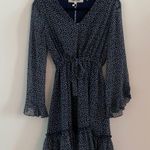 Diane Von Furstenberg NWT DVF Harlene floral navy long sleeves dress Photo 4