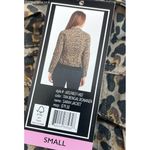 Nine West Womens Jacket Brown Animal Print Button Up Casual Long Sleeves -Size S Photo 6