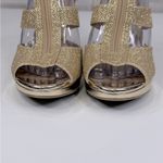Fioni  Gold Zip Up Peeptoe Stiletto Heels-8 Photo 4