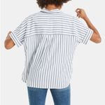 Madewell  Mira Women’s striped boxy button down top. Blue & white stripes, Small Photo 1