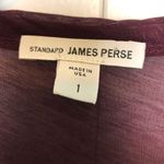 James Perse Surplice Jersey Blouson Dress in Wine Photo 5