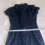 Theory  Dolman Shift‎ Short Sleeve Windowpane Knit Dress Size M Photo 4