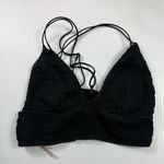 Victoria's Secret Pink Strappy Crossback Lined Bralette Crop Top L Black Photo 0