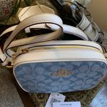 Coach Authentic Signature canvas/ smooth leather top zip Crossbody Photo 3