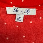 She & Sky Ruffle Dress Burgundy Maroon Dark Red Size L. B15 Photo 9