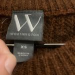 Worthington  Tortoise Brown Crew Neck Ribbed Knit Sweater. Size XSmall Photo 9