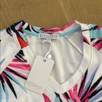 PJ Salvage Long Sleeve Cozy Loungewear Top, White with Pink Black, Size XS, NWT Photo 2