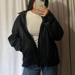 Vintage Leather Bomber Jacket Black Size XL Photo 1