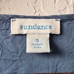 Sundance  Floral Boho Silk Like Cordelia Tunic Embroidered Blue Blouse small Photo 8