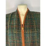 PacSun Vintage M.H.M. Melissa Harper collarless brown plaid woven blazer size 14 Photo 6