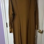Madewell  Long Sleeve Brown Shirt Dress Photo 4