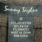 Sunny Taylor brown cropped wide leg career pants Size 10 Photo 2