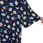 Sag Harbor Navy Blue Kitchen Utensils Novelty Print Midi Dress Womens 24W VTG Photo 8