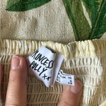 Princess Polly  yellow floral short puff sleeve hook eye closure crop top size 6 Photo 3