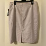 Le Suit New‎ NWT  Pink Blue Pinstripe The Hamptons Lined Back Zip Skirt Size 10 Photo 1