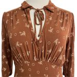 Free People Size Small Top Blouse Open Back Collared Rustic Fall Autumn Photo 1