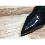 Schutz Luh Patent Leather Stretch Mid Calf Bootie Women's 5.5 Black Stiletto Photo 5