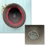 Vintage Michael Howard Fedora Wool Felt Hat Brown Gold Bow Size Medium OSFM Photo 7