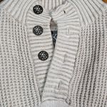 BKE  Men's Ribbed Three Button Mock Neck Sweater Ivory Small Photo 4