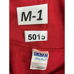 Gildan Womans Ultra Blend Hooded Sweatshirt Small Red Wonder Woman Theme Pockets Photo 2