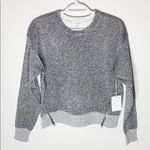 Good American  All that Glitters silver sweatshirt size M Photo 5
