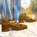 Sézane Sezane Elodie Mary Janes Heels Babies Strappy Patent Leather Taupe 41 GUC Photo 1