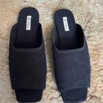 Vivaia square toed fluffy slides size 41 Black Photo 4