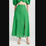The Lulo Project Marti Green Double Slit Maxi Skirt S Photo 4