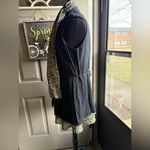 Vintage Dawn Joy Fashions sleeveless leopard print dress with scarf, size 14 Green Photo 10
