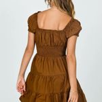 Princess Polly NWT  Daniela Chocolate Brown Short Tiered Mini Dress- Size 6 Photo 2