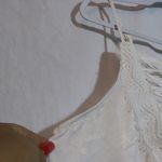 Lily Clothing Contrast White Lace Crisscross Front Sheen Tank Top Size L Size L Photo 3