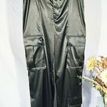 Revolve NWT REMI x  Sydney Cargo Pant Dark Green Satin Utility Trousers Sz M🧡 Photo 3