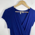 ASOS  Blue Surplice V-Neck Short Cap Sleeve Maxi Dress Women's Size 6 Photo 3