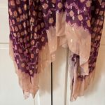 Ulla Johnson Aurelie Dress Bordeaux Purple SILK Metallic Handkerchief Hem Size 4 Photo 11