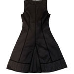 Proenza Schouler $1200 2 Dress Metal Grommet Crochet Trim Black Midi Stretch Photo 0