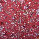 American Eagle Floral Boho Flowy Top XXS Button Up Back Photo 4