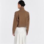 Dissh Cleo Cropped Wool Taupe Brown Women Sweater Size XXL Photo 1