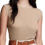 Banana Republic Eliza Linen-Blend Muscle Tank in Tan, Size XXL Photo 0