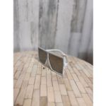 White Oversized Square Sunglasses Retro Shield Frame Photo 4
