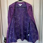 Sag Harbor  NWT Floral Embroidered Top Womens 1X Elegant Purple Fall Tops Photo 6