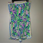 Lilly Pulitzer Rikki strapless tropical floral tiger print romper womens size XL Photo 5
