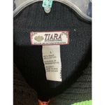 Tiara International Vintage  Halloween Beaded Witch Spider Web Sweater Cardigan Photo 6