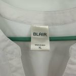 Blair  size XL white v neck dress large eyelet‎ detail at cuffs and lower hem Photo 6