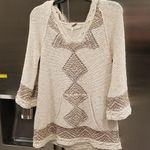 Free People ๐๐ Poncho Style Kangaroo Pocket Tunic Hoodie ~ Tribal Aztec Medium Photo 0