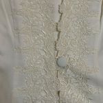 Vintage R&M Richards by Karen Kwong Ivory Lace Appliqué Blazer Top White Size 12P Photo 7