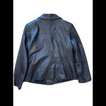 Valerie Steves New Zealand Lambskin Leather Jacket Buttoned Black Size ‎ M Size M Photo 1