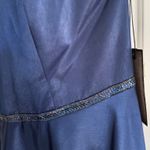 Mac Duggal 49229 Ruffle One Shoulder Beaded Dress Size 14W Midnight Blue NWT Photo 5