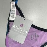 Athleta  NWT 32 B/C Black - Border Print Halter Strap Underwire Bikini Swim Top Photo 2